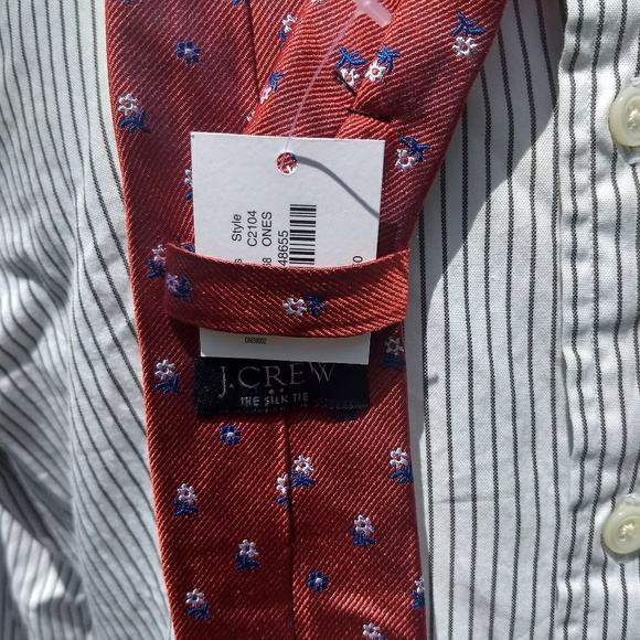 NWT J. Crew Factory floral print silk tie - Picture 5 of 5